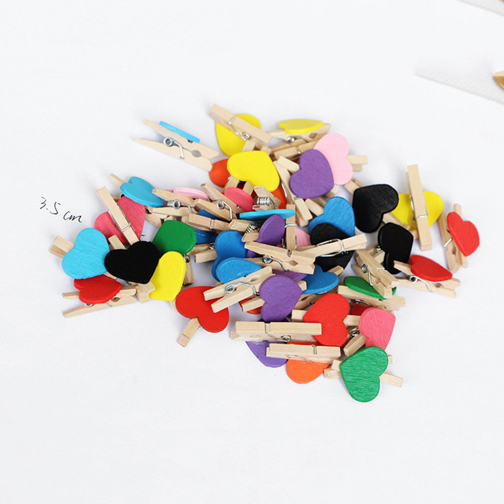 Christmas Craft Embellishment - 50 шт. мини-деревянных прищепок из натурального