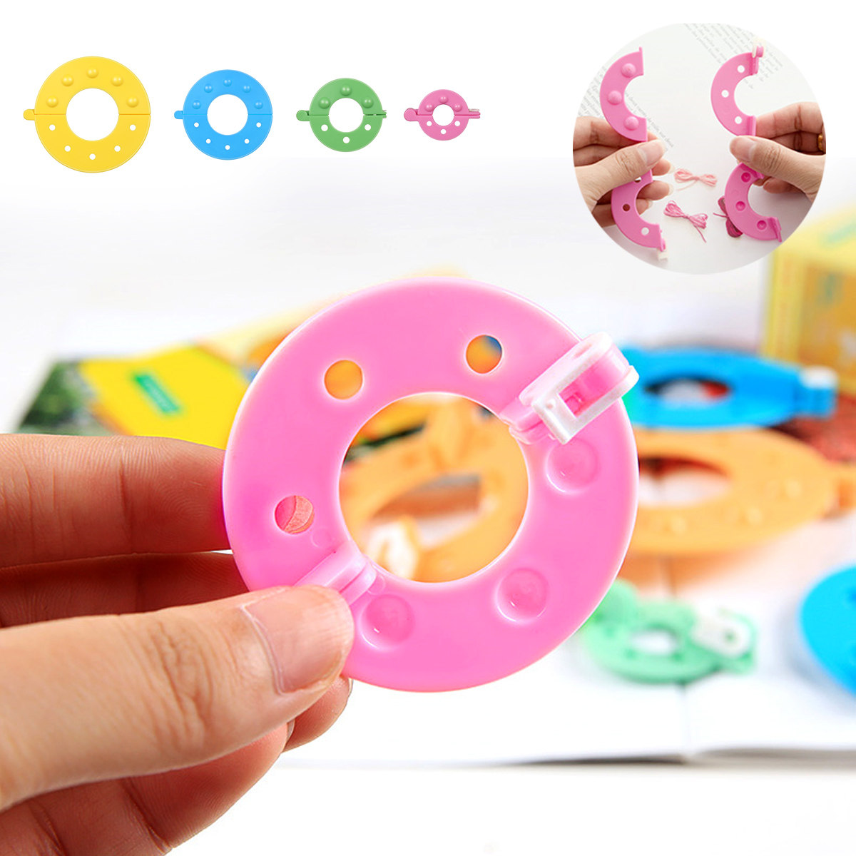 Pom Pom Maker Tool - 8 шт. машинок для изготовления помпонов,