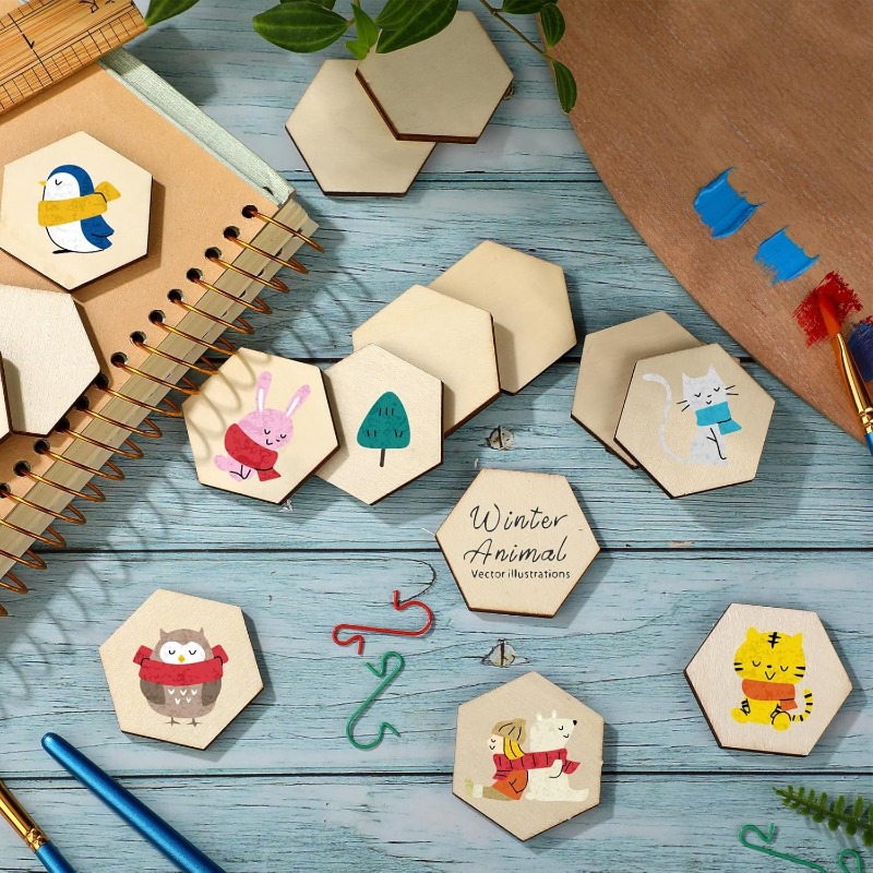 50 шт. 4 см необработанные дер – обзор и цена Craft Embellishment