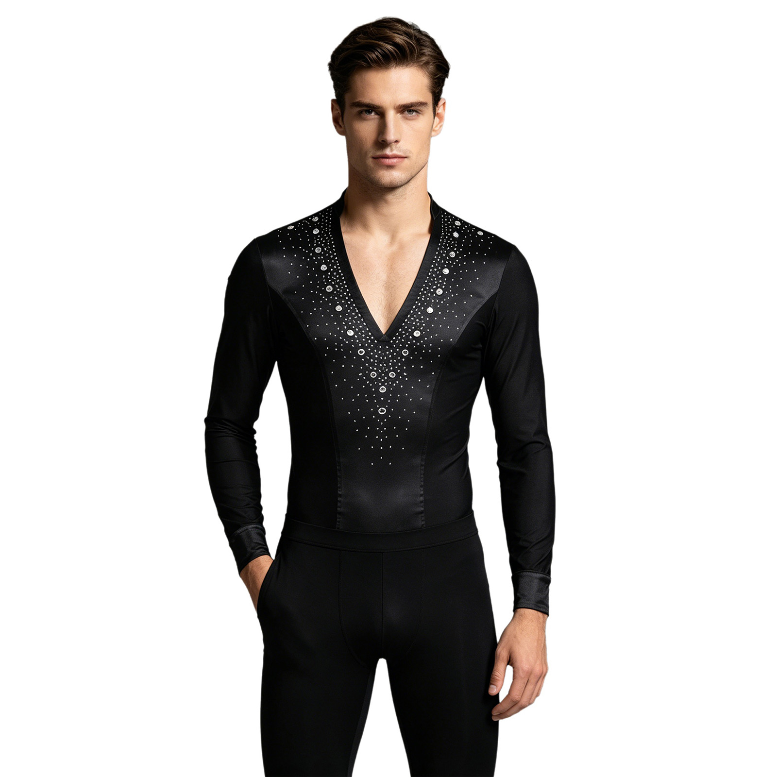 Мужской трико для латинских дж – обзор и цена Rhinestone Banding Trim