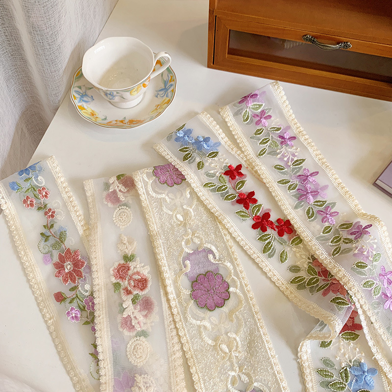 1 ярд кружевная вышивка Цветоч – обзор и цена Lace Ribbon Trim