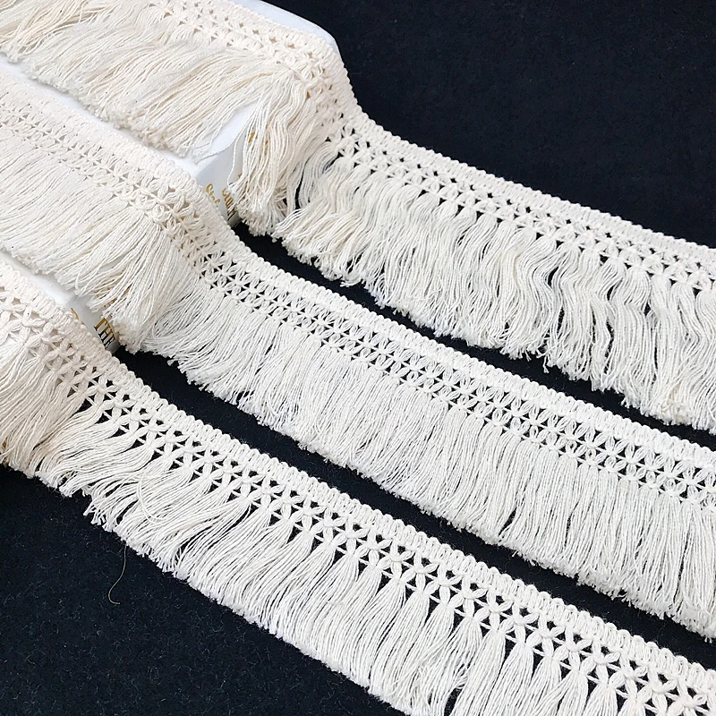 10 ярдов/лот, бежевая хлопкова – обзор и цена Fringe Ribbon Sewing